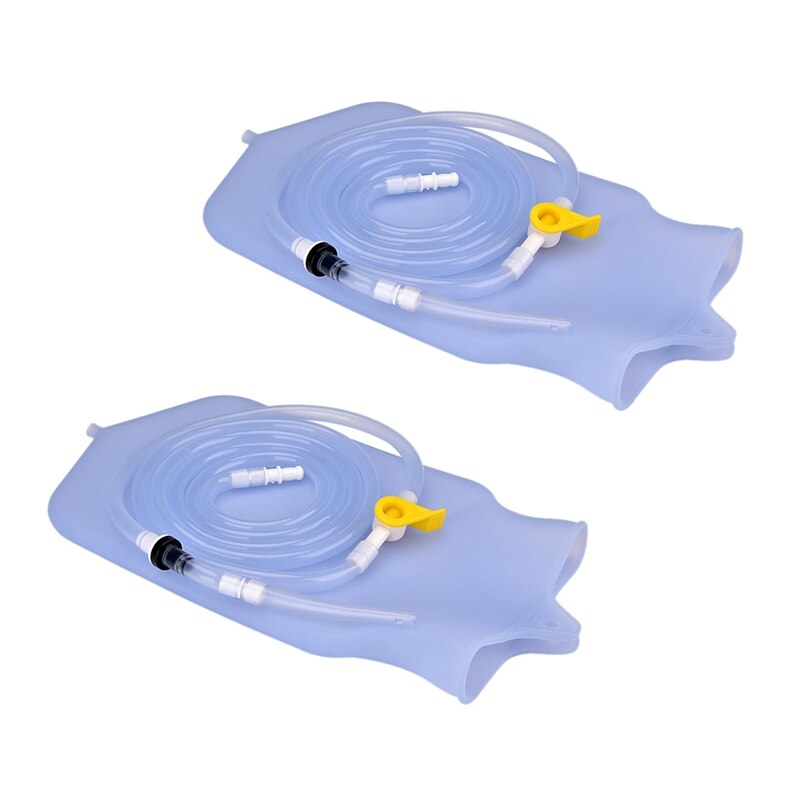 2X 2000Ml Constipatie Flusher Vrouwelijke Hygiëne Klysma Zak Sets: Default Title