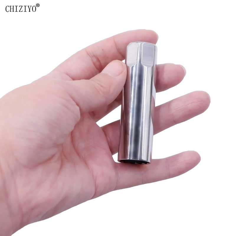 Clé universelle pour bougie d'allumage, 3/8 magnétique, 12 angles, paroi fine pour 14mm 16mm, retrait de bougie d'allumage, outil de réparation automobile