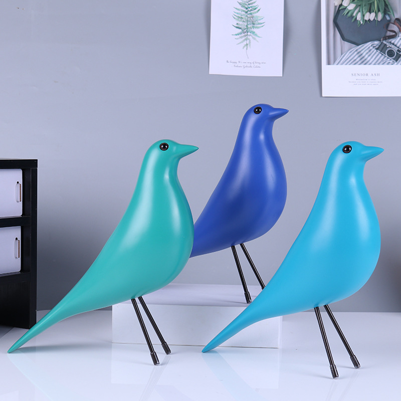 Eames – Statue d&#39;oiseau créative en résine, Sculpture de bureau, décoration de maison, accessoires