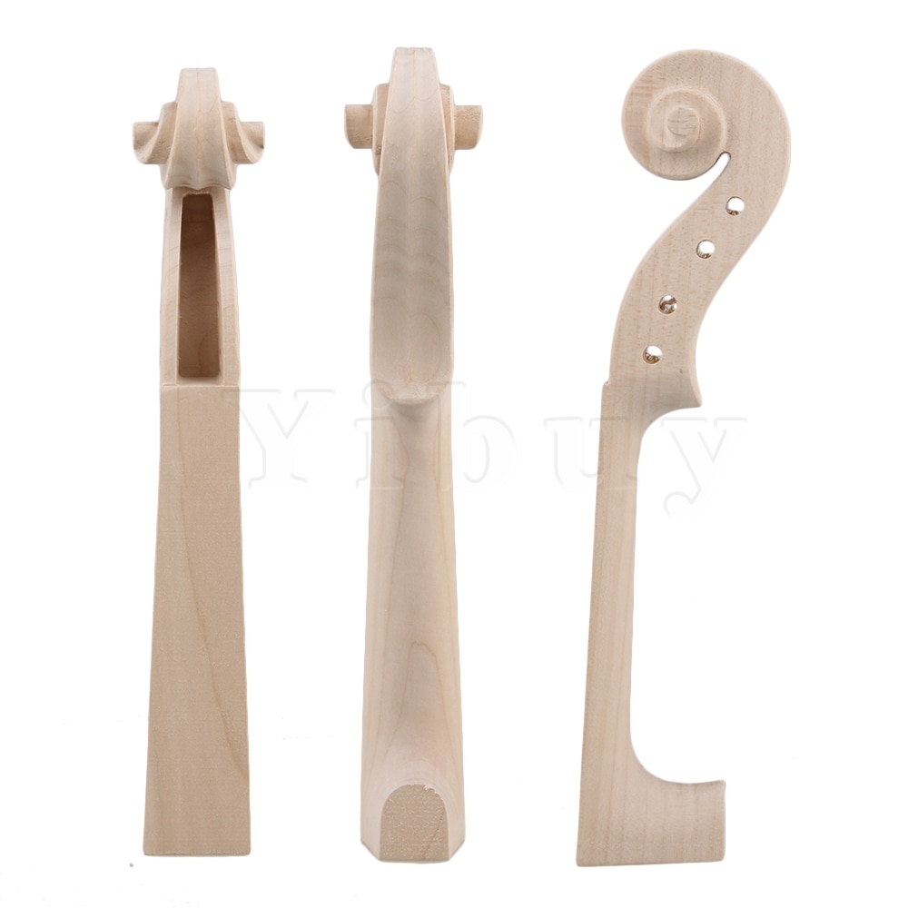 Yibuy Hals Hand Gesneden Maple Wood Viool Onderdelen Voor 4/4 Full Size Viool