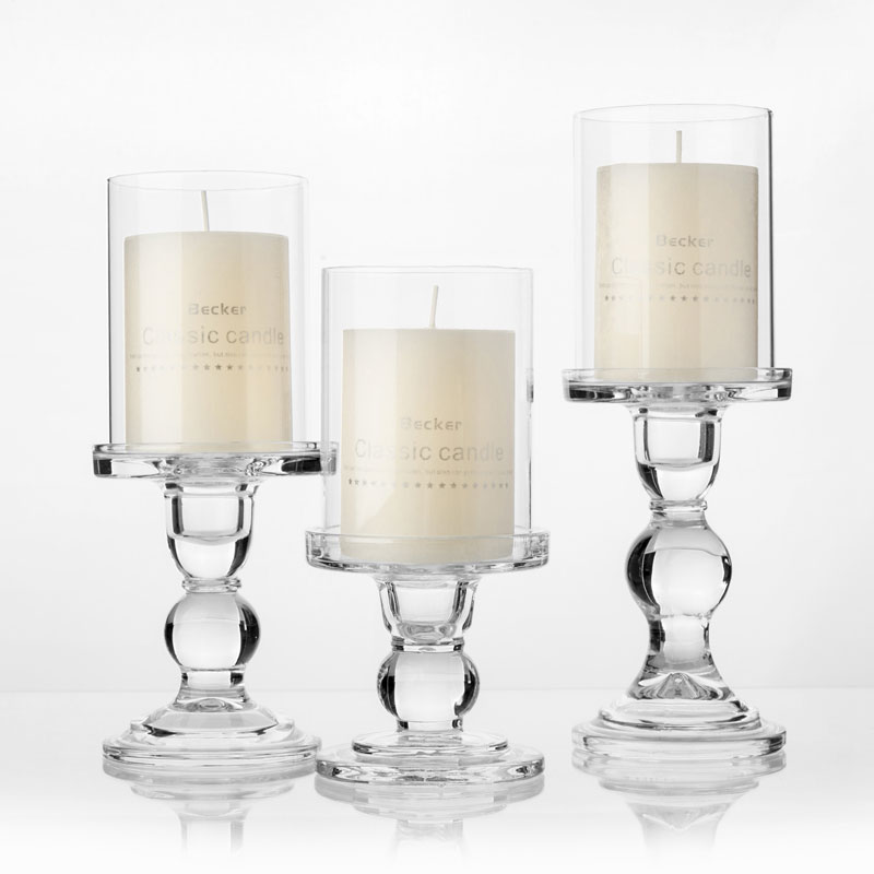 Nordisk glass lysestake med deksel for telys lysestake hjemmedekorasjon krystall søyle lysestaker bryllup kandelaber
