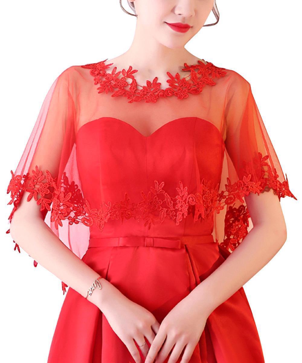 Multi-color Lace Bolero Wraps Women Bridal Cape Lace Female Shawl Evening Party Capes Short Bridal Wrap Wedding Accessories