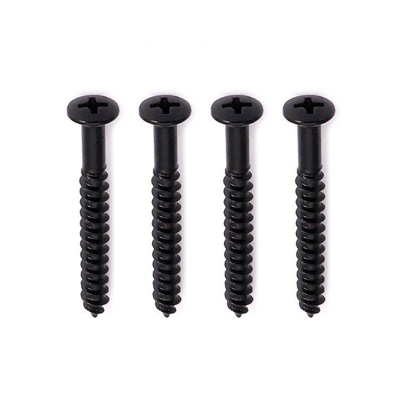 Neck Plate Mounting Screws For Bolt-On Neck For Fender Strat Guitar Parts Accessory: Black