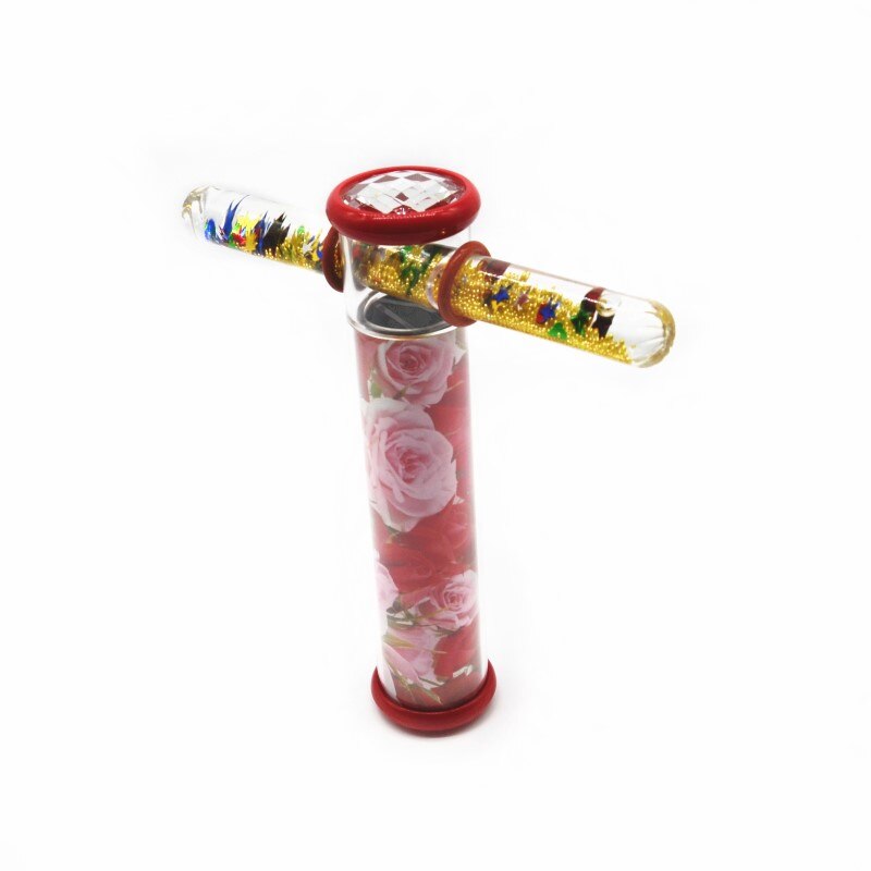 Fantastische Angebot Nette Lustige Bunte Kaleidoskop für freundlicher Flüssigkeit Fantasie funkeln Wunder Zauberstab Kreuz bilden: rot Rose Karosserie