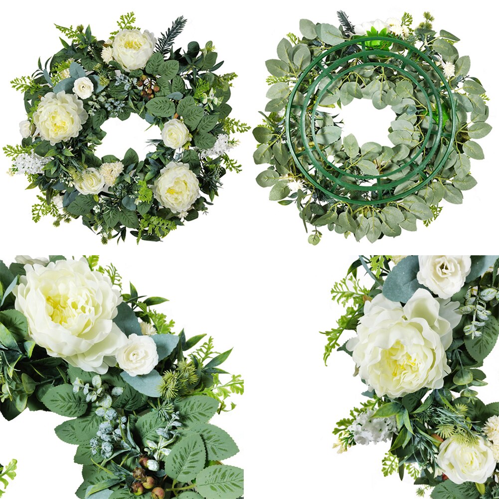 Artificial Wreath Forest Style Wedding Party Wall Decorative Flower Wreath Window Door Hanging Wreath Photographic props