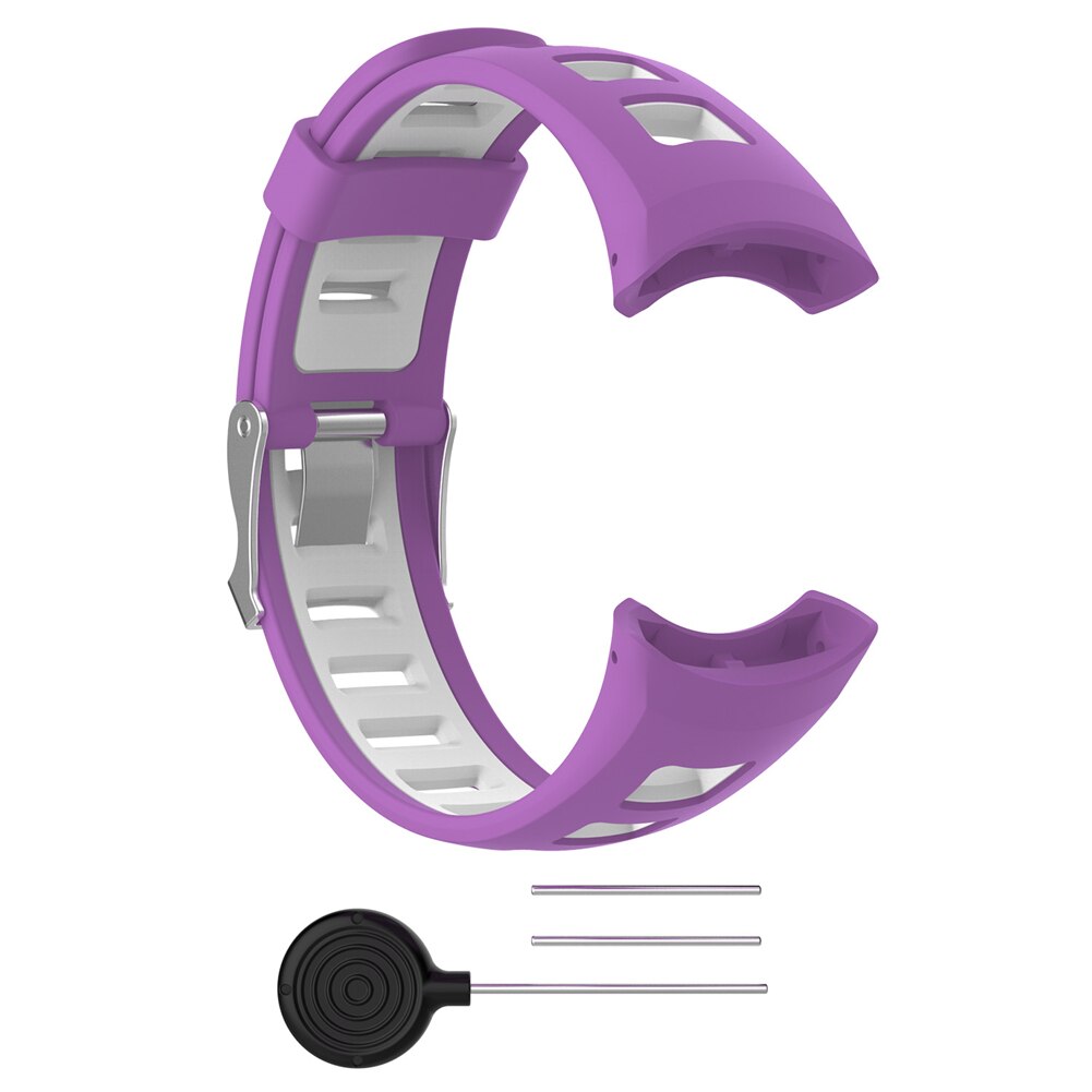 Bracelet de montre universel en Silicone pour SUUNTO Quest M1 M2 M4 M5 série M, bracelet de montre intelligente, accessoires, directe: Purple