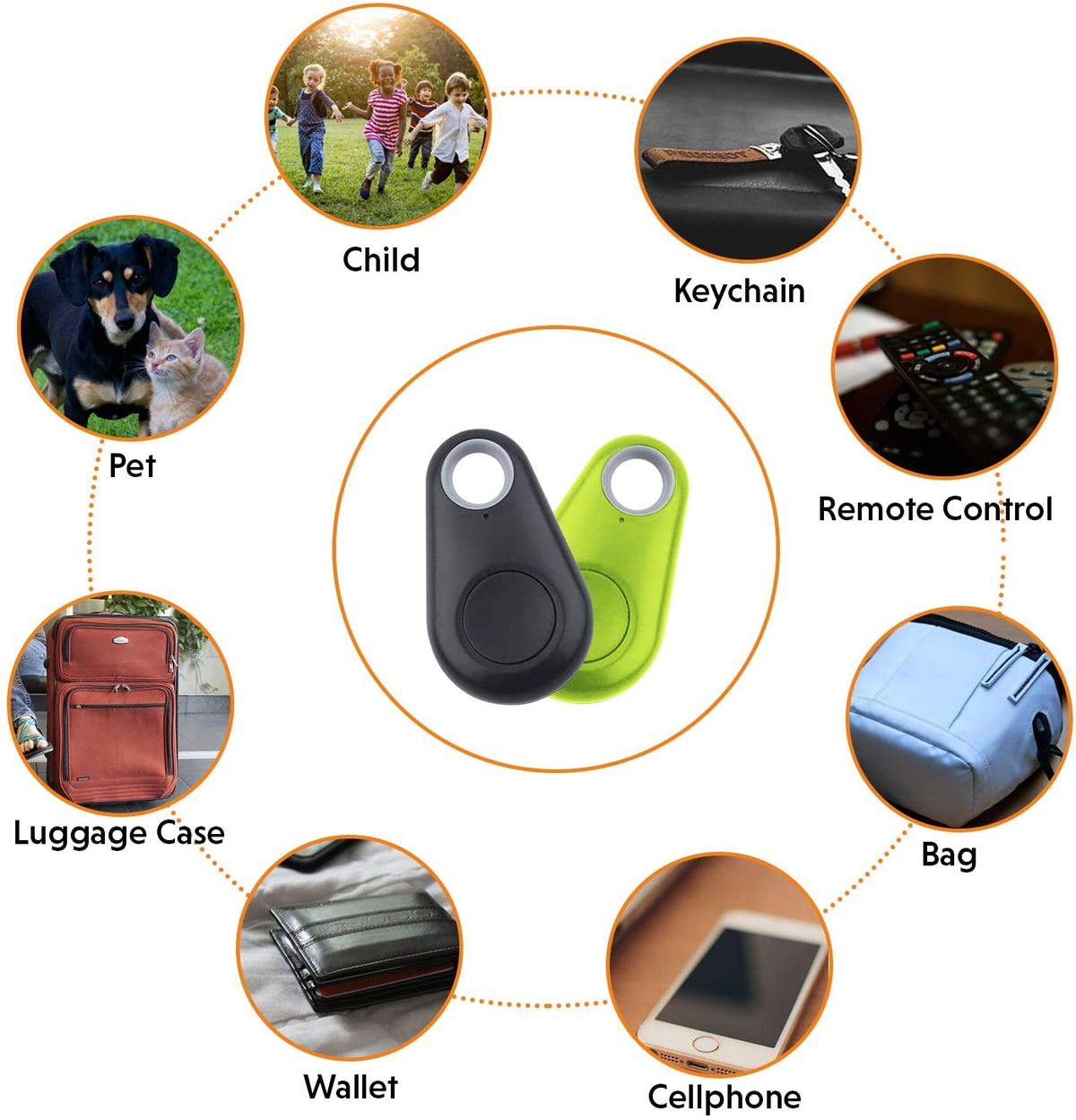 Trådløs nøglefinder gps mål søgeord smart tracker bluetooth locator trådløs anti-tabt alarmsensor til nøglepung bilbørn