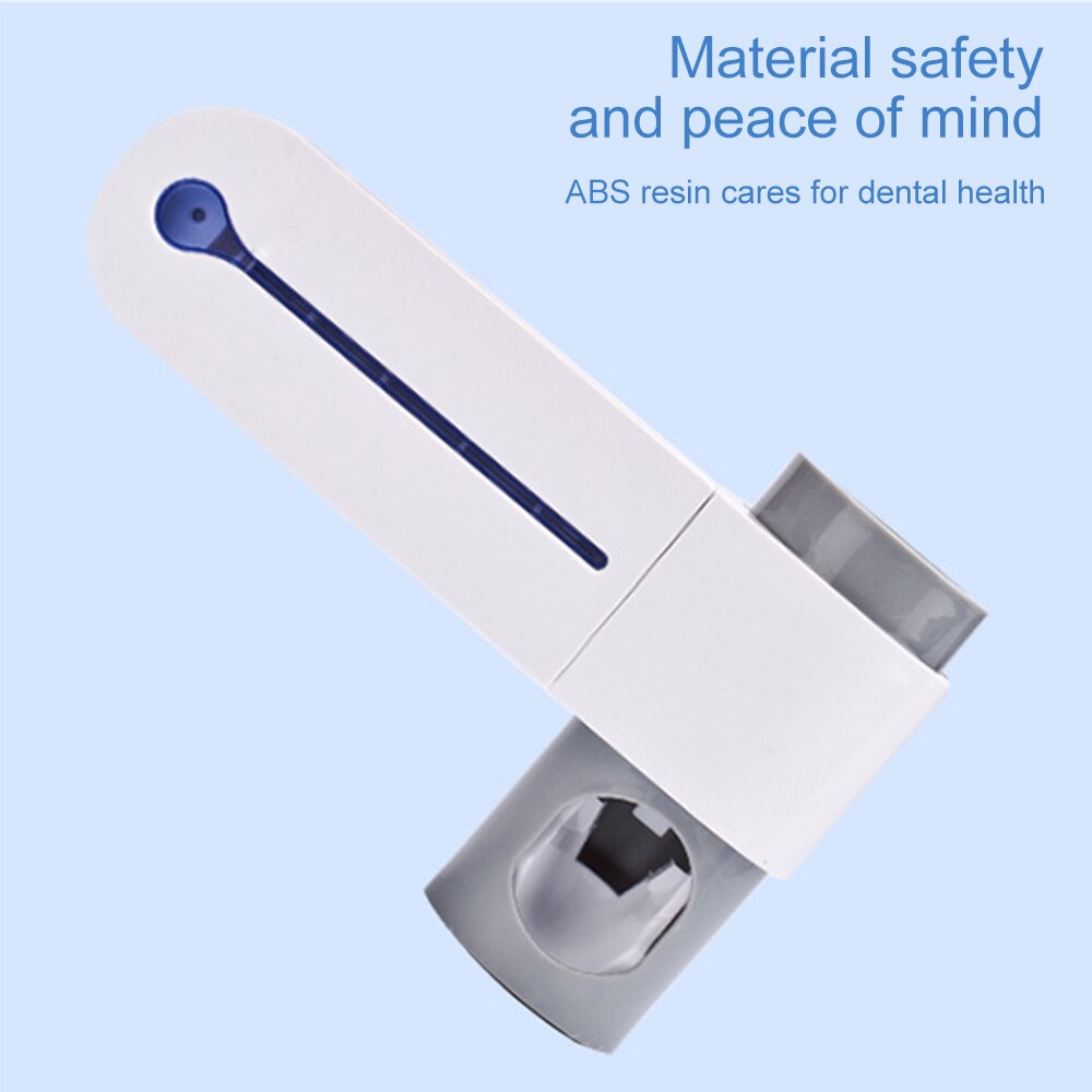 3 in 1 UV Light Ultraviolet Toothbrush Sterilizer Toothbrush Holder Automatic Toothpaste Squeezers Dispenser Home Bathroom Set
