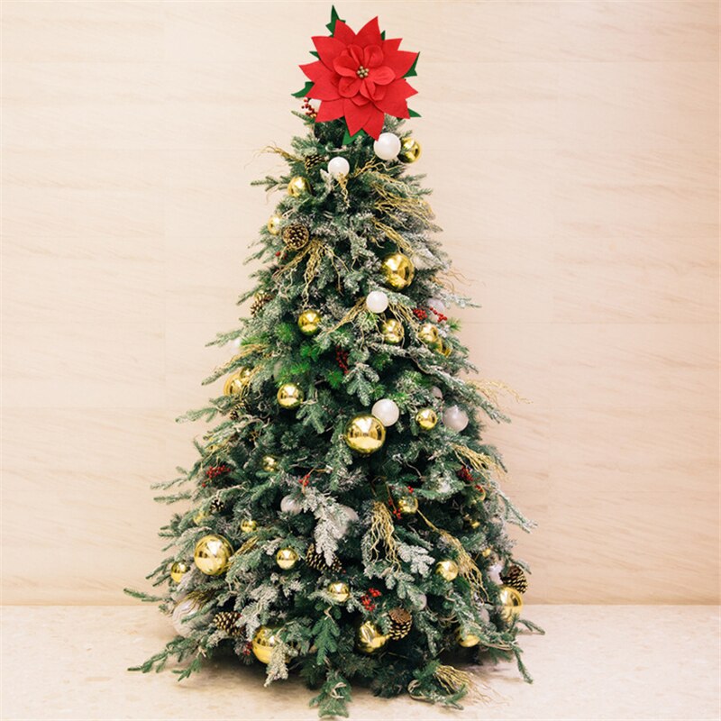 Large Artificial Red Flower Heads Christmas Tree Toppers Star Home Wedding Decoration DIY Flower Christmas Tree Year Decor