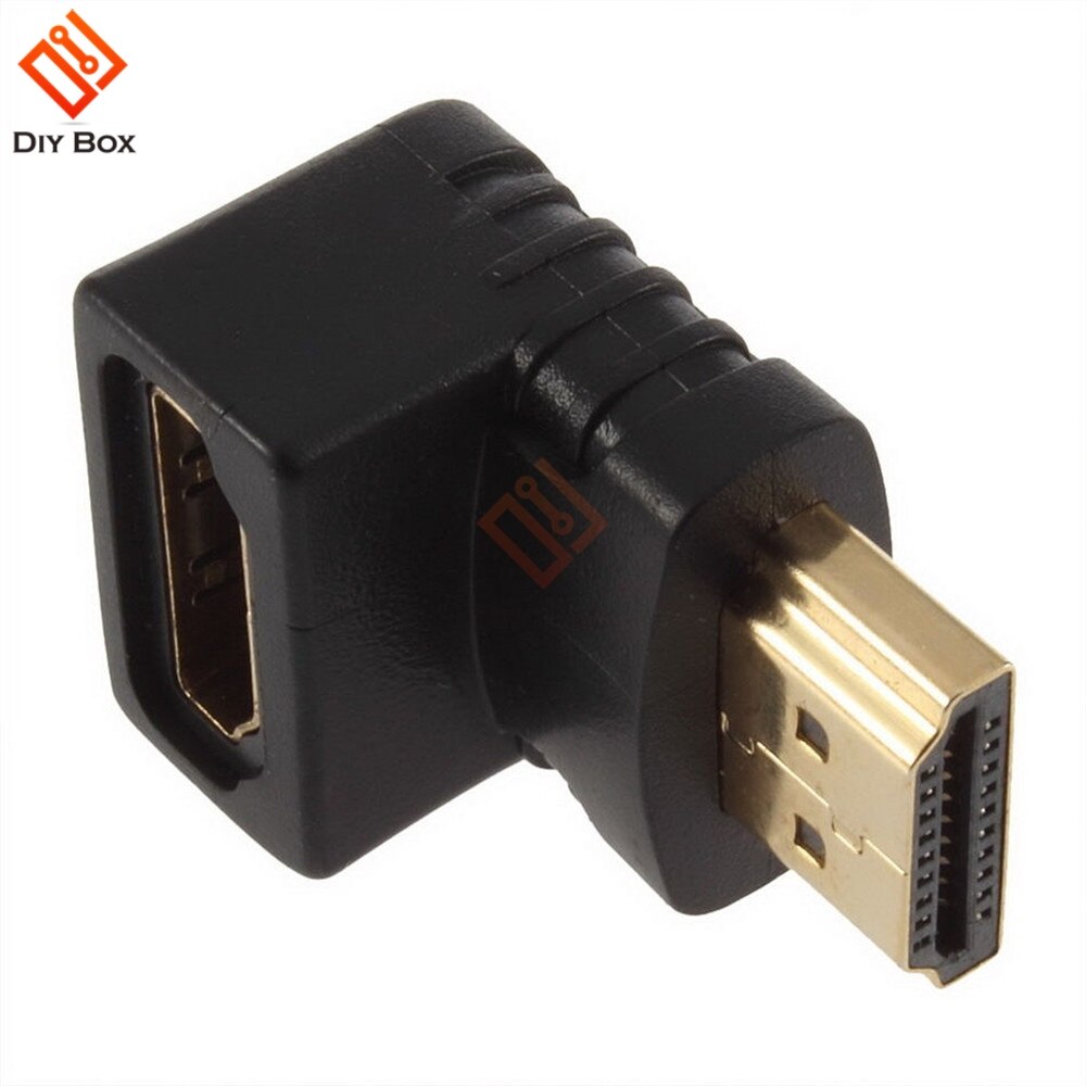 Man-vrouw M/F Coupler Haakse Kabel Extender Adapter Connector Hdmi-Compatibel Voor Hdtv Hdcp 1080P Black