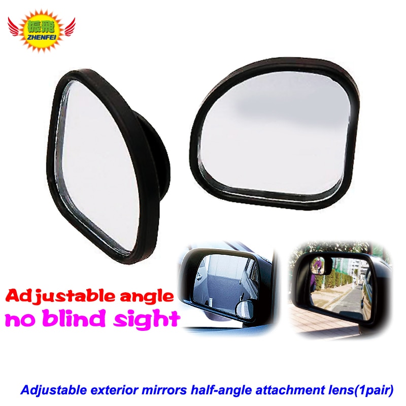 2 pces carro de 360 graus meio ângulo ponto cego espelho acessórios do automóvel ajustável grande angular blindspot retrovisor espelho estacionamento