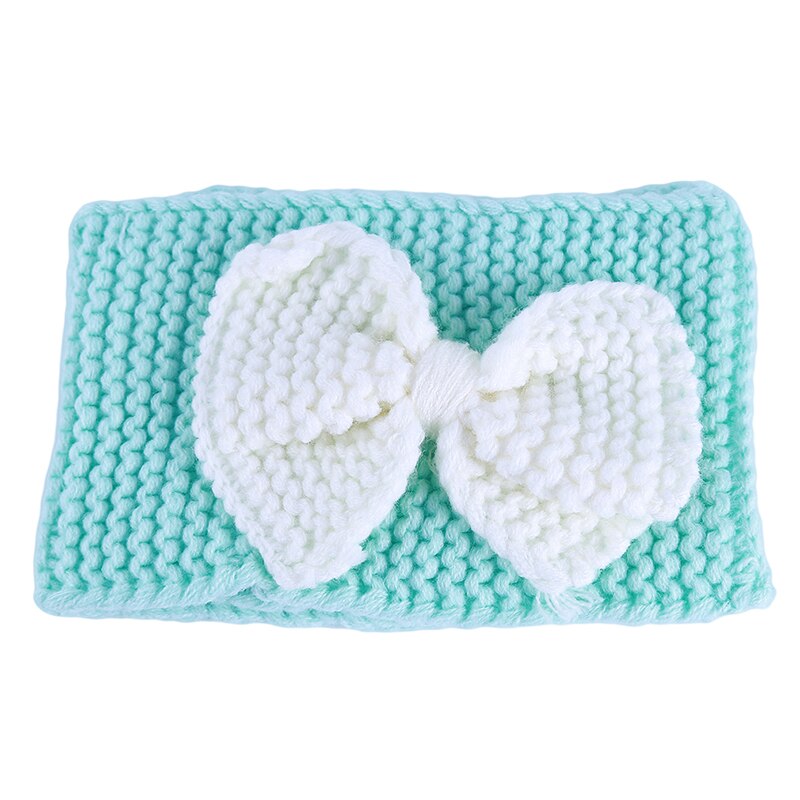 Barn skjerf høst&vinter barn ull strikket sløyfe varmt skjerf skjerf klær smykker: Grunn innsjø blå