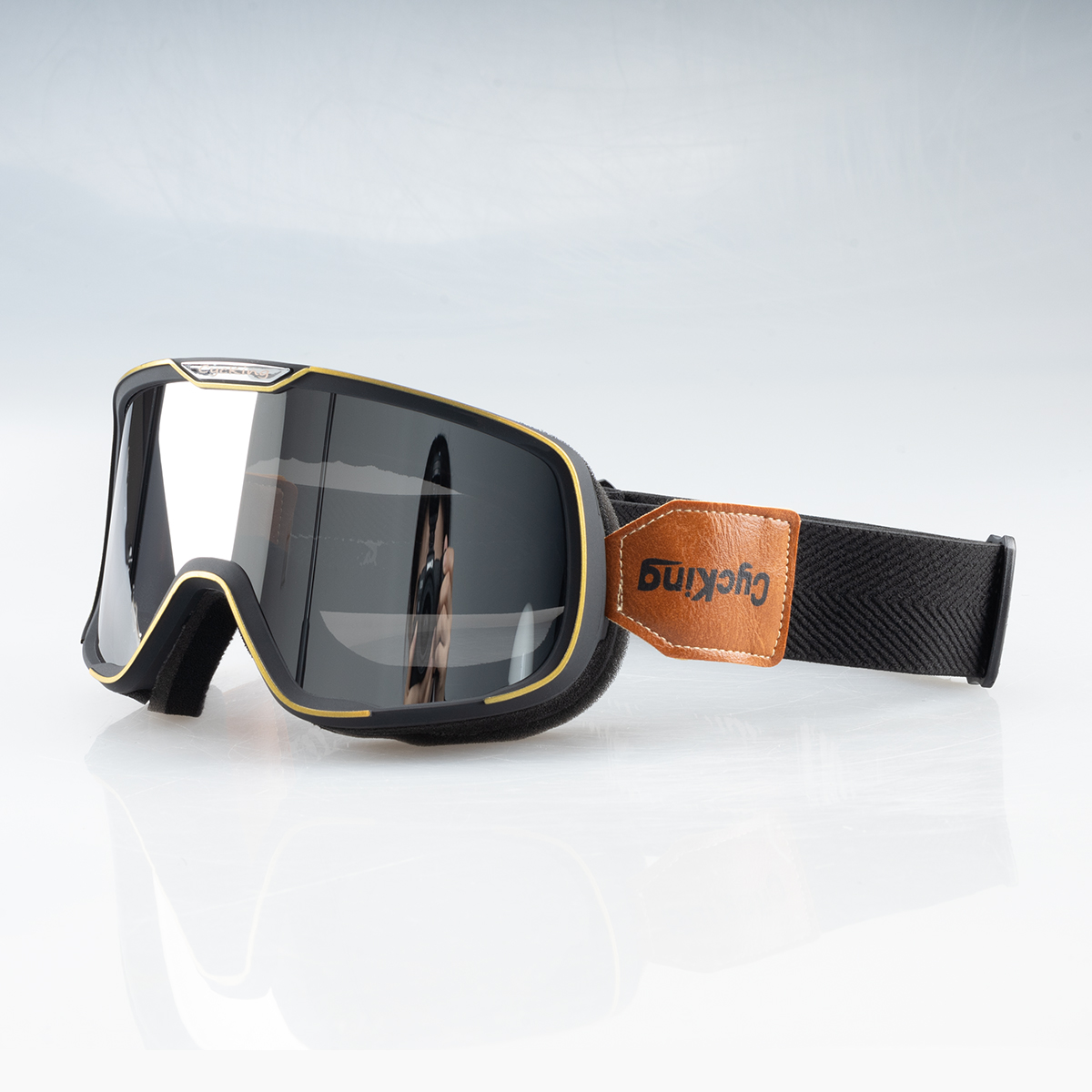 Motorcykelhjelmbriller retrobriller batteri bilrude briller motorcykel ridning vind- og sandtæt: Brun