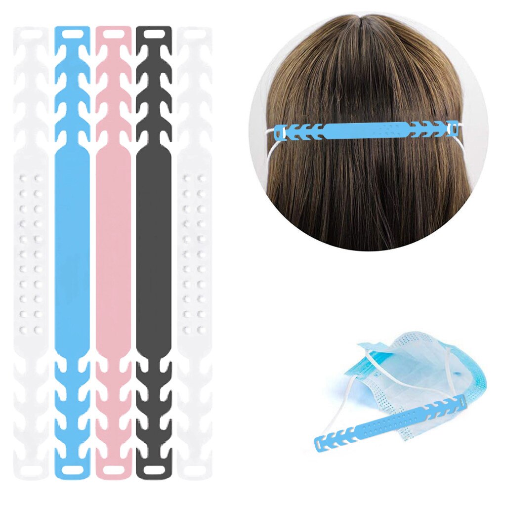 4/5PCS Adult Non-slip Mask Extender Adjustable Silicone Mask Hanging Buckle Extension Strap salvaorejas para mascarilla