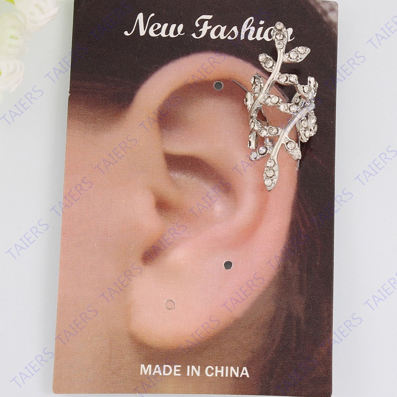 Rétro Punk feuille Piercing gauche boucle d'oreille vestes feuilles fleur TAIERS