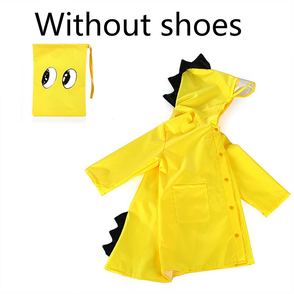 3 Colors Cute Small Dinosaur Waterproof Polyester Rain Coat Body Cover Boy Children Girls Kindergarten Student Kids Raincoat