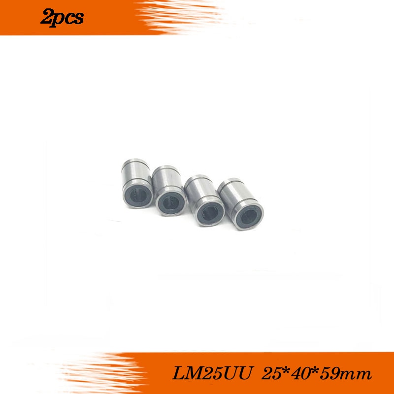 Cojinete lineal de rodamiento lineal para impresora 3D, piezas CNC, 25x40x59mm, 2 unidades, , LM25UU