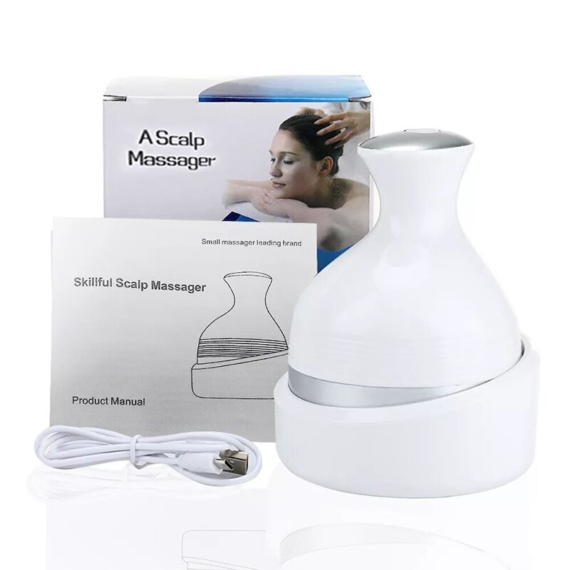 Health Care Electric Head Massage Body Massager Relaxation Massageador Corporal Relieve Fatigue Scalp Masaje Saudej Waterproof: white with box