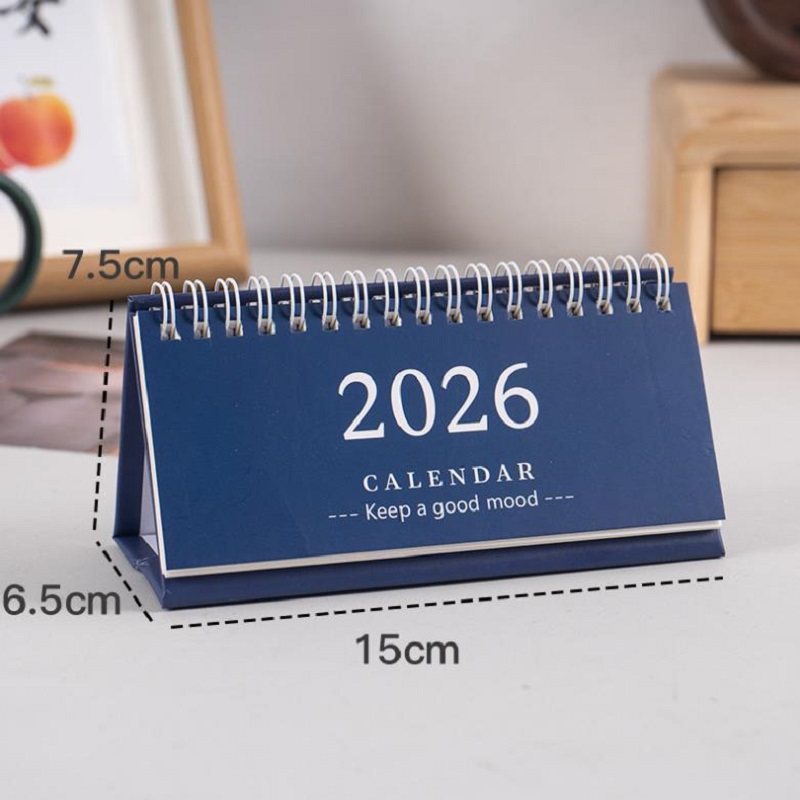 Simple Style English Mini Desk Calendar Desktop Display Portable Calendar Desktop Decoration Handmade Diary
