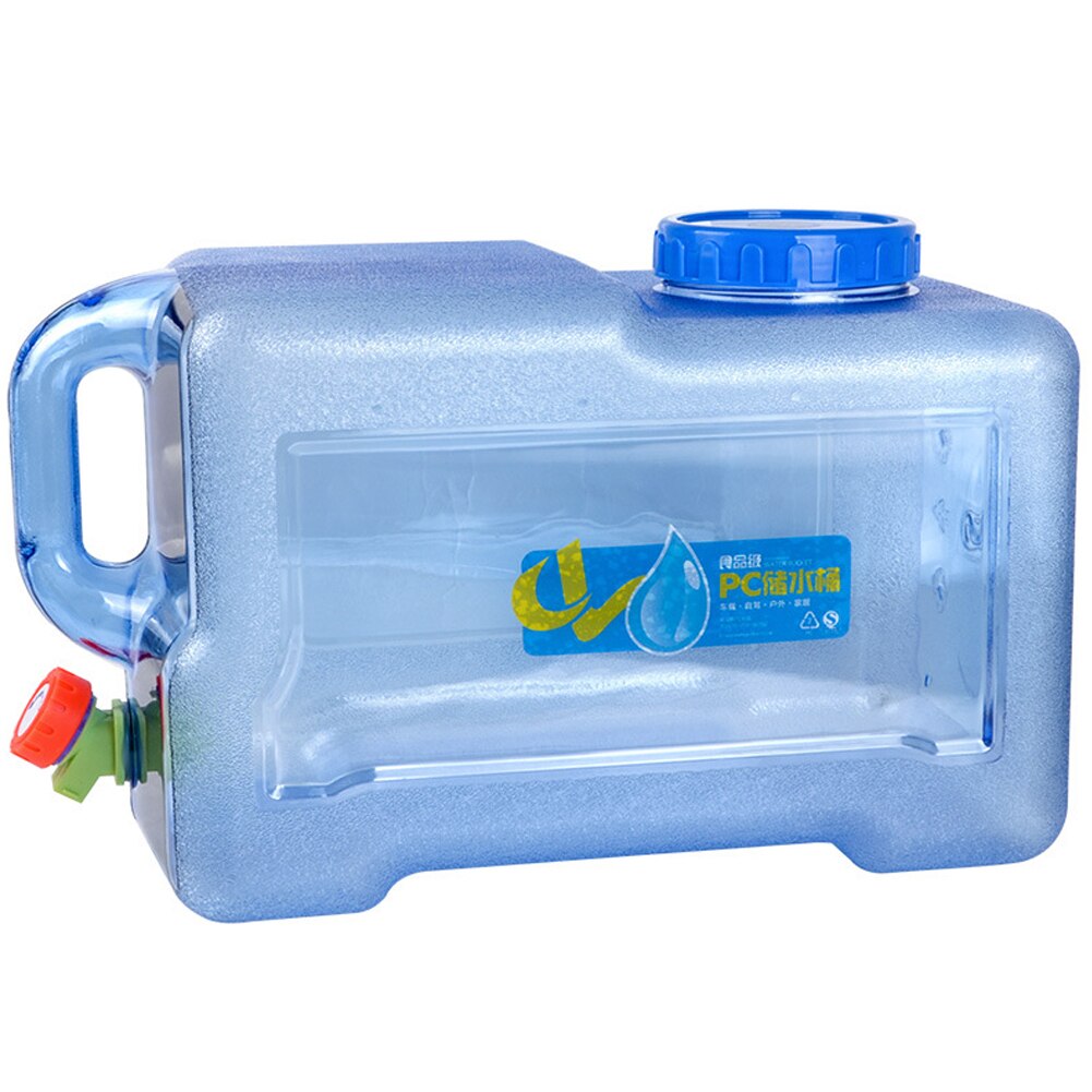 Cubo de agua para acampar, cubo de agua para beber con tapa y espita, jarra de agua cuadrada de 12 L para acampar, hacer senderismo, gira con auto-conducción: Default Title