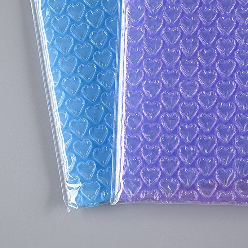 Bolsas de plástico con cierre de cremallera, sobres de burbujas en forma de corazón, embalaje Postal Express, 21x16cm, 1/5/10 piezas