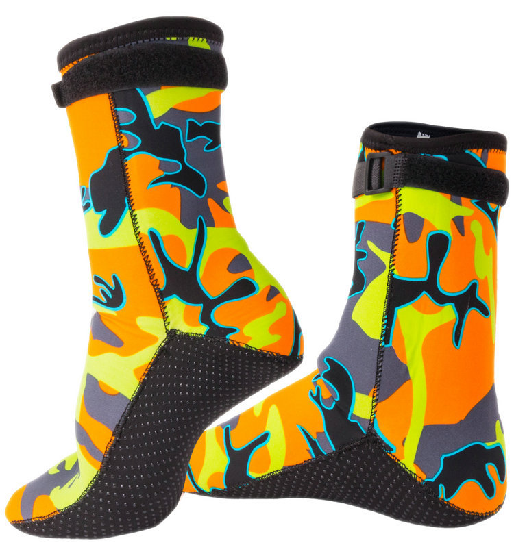 3mm Neopren Camouflage Tauchen Surfen Socken Warme Schwimmen Schuhe Verhindern Scratch Männer Frauen Kinder Strand Schnorcheln Stiefel: Yellow camouflage / XL