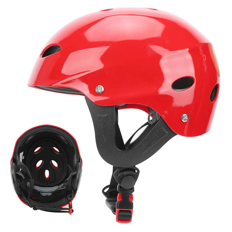 Safety Helmet Surfing Climbing Water Rescuing Rafting Hat Cap Lightweight Bright Red