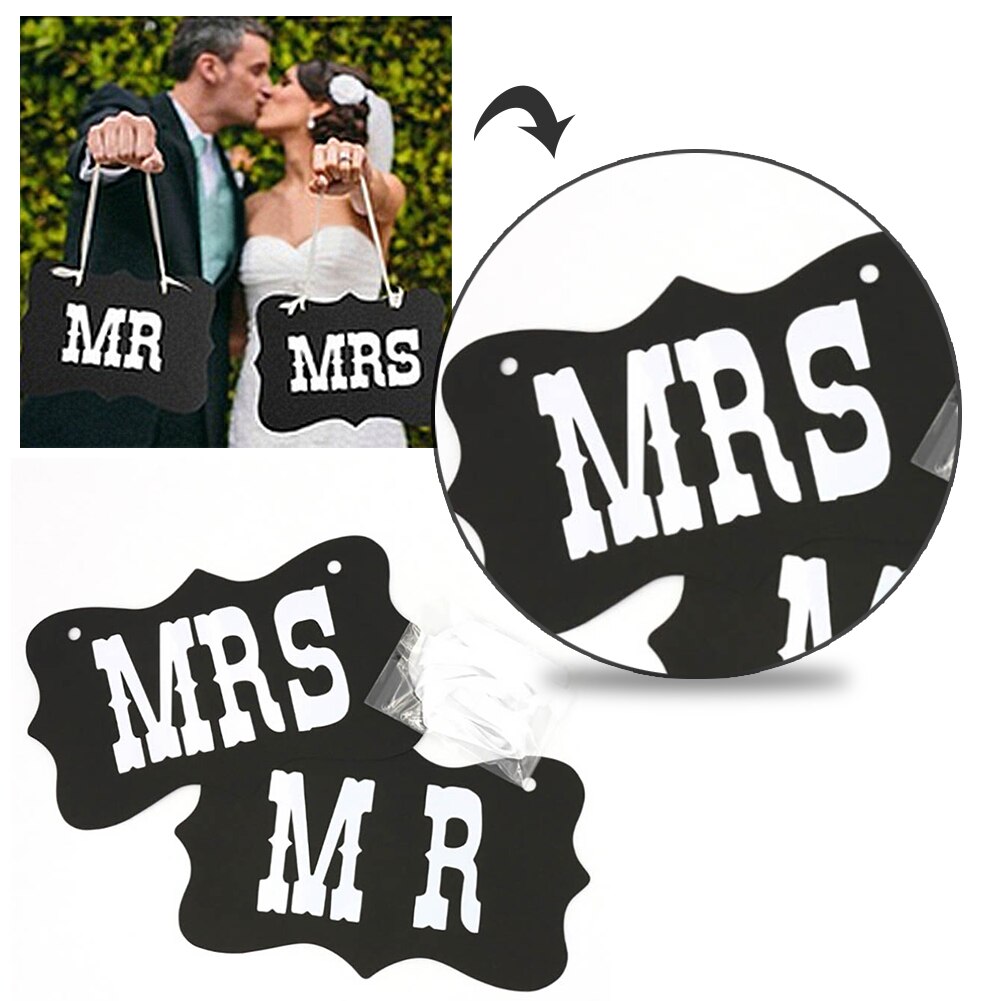 Letrero De Mr And Mrs Para Decoración De Mesa De Novia De Boda, Letras