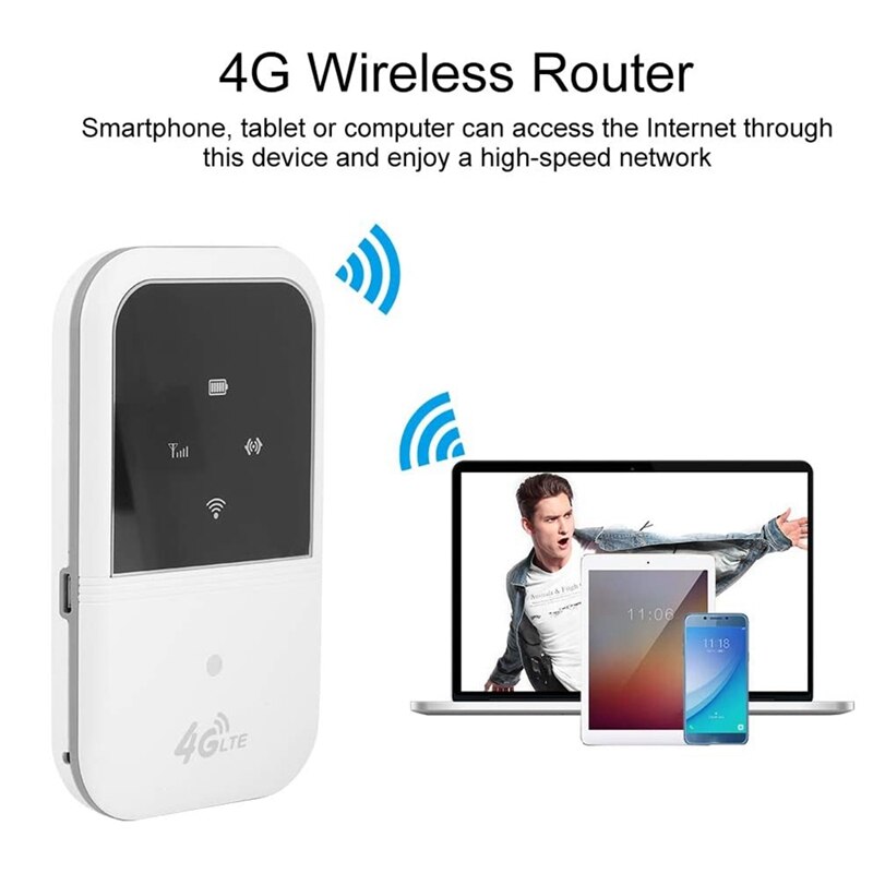 4G Pocket Router, Mini Wireless WiFi Router LTE WiFi Box Router, Provide WiFi for Smartphones Tablets Terminal Devices