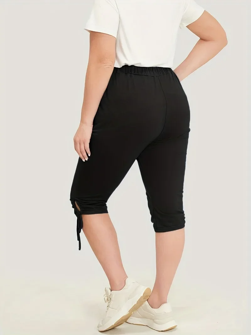 Pantalon capri de fitness pour femme, leggings de proximité, léger, commandé, poches, minimaliste, confortable, à la , grande taille, 1XL-5XL