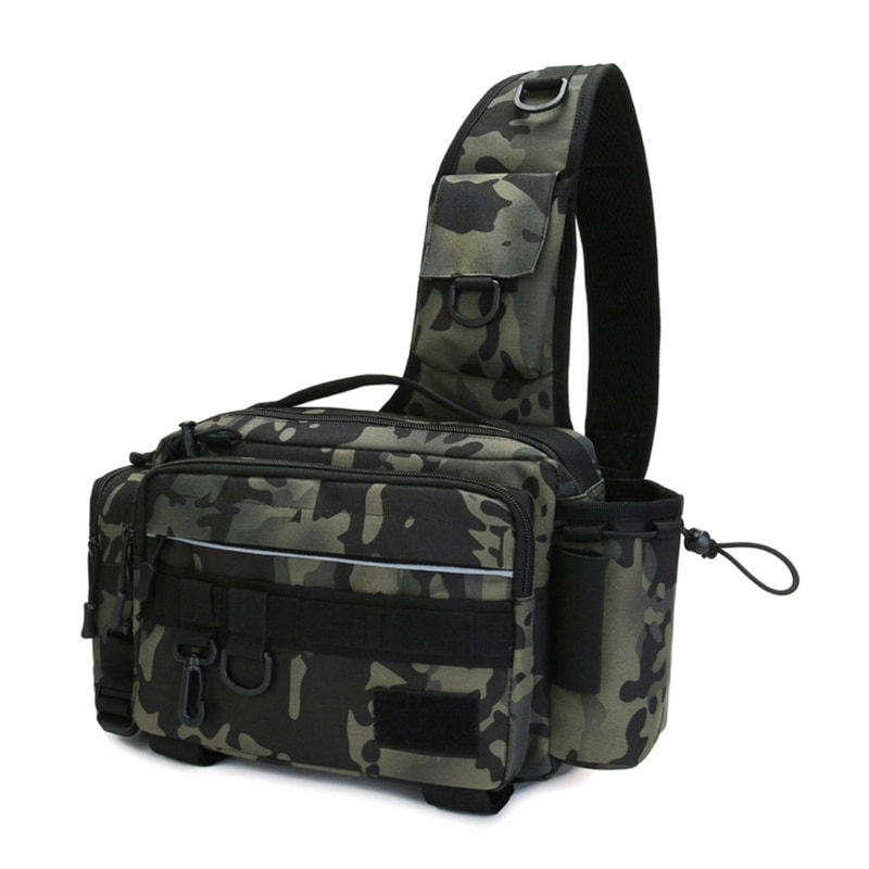 Equipo de pesca al aire libre multifuncional, bolsa impermeable, cintura, hombro, Crossbody,