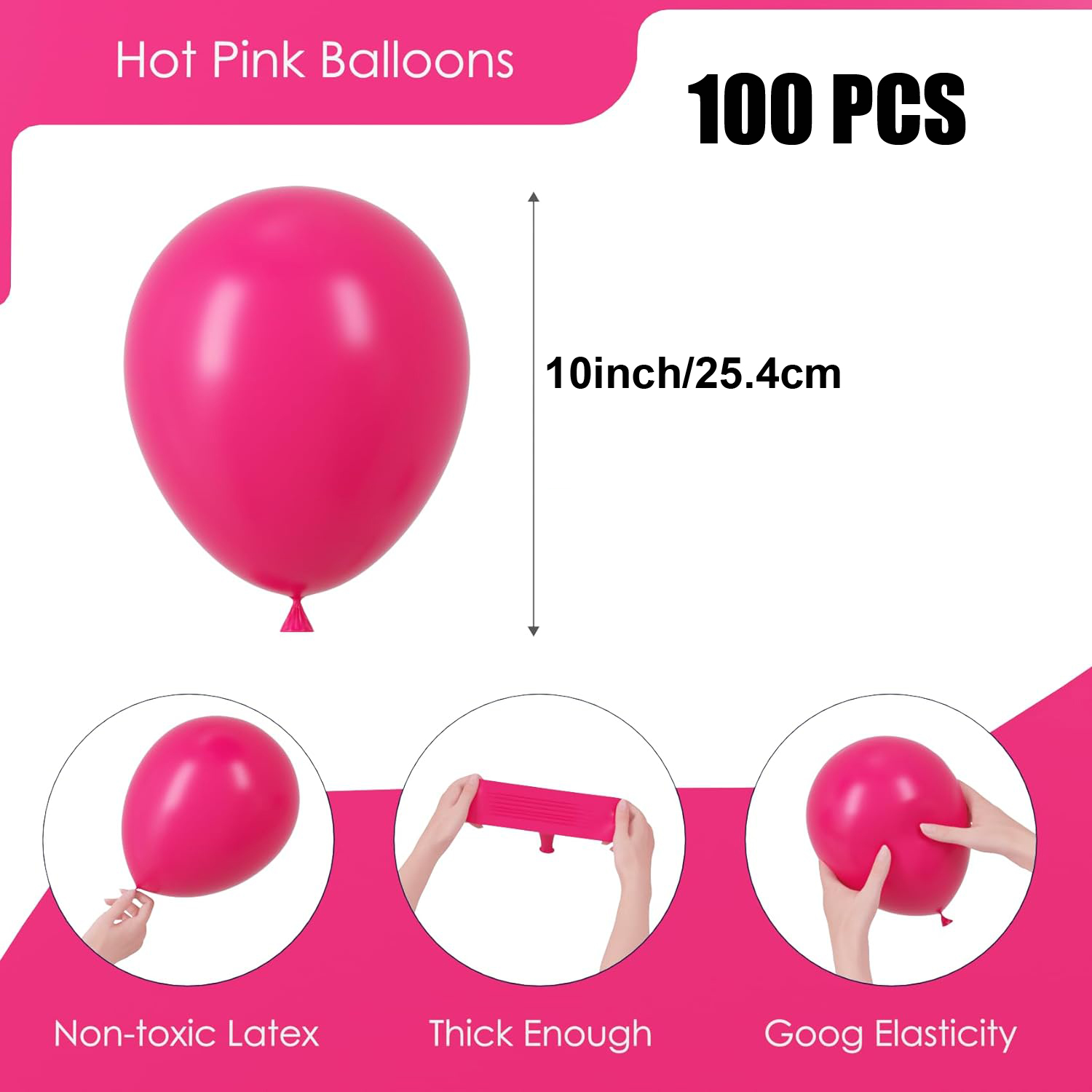 50pcs/100pcs Pack Latex Party Balloons 10 inch Round Helium Balloons for Birthday Wedding Anniversary Graduation Decoration