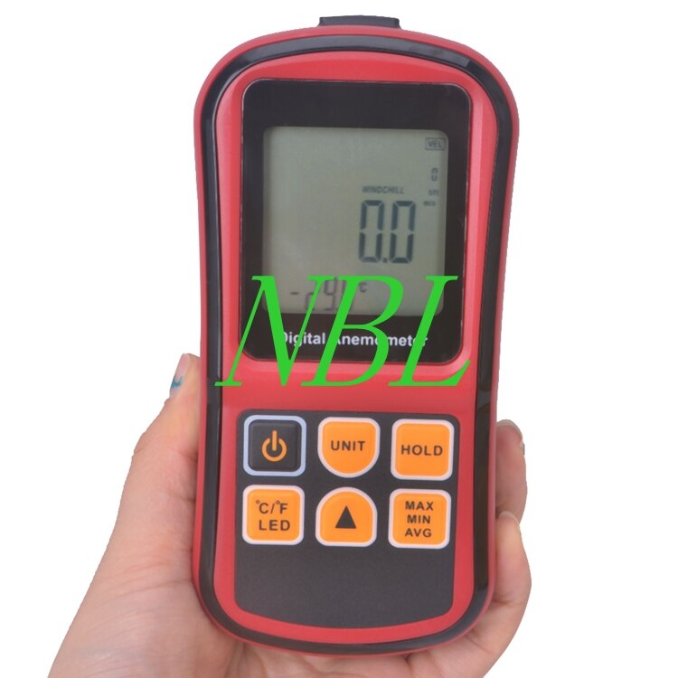 Digital LCD Handheld Anemometer Wind Speed Meter Thermometer 0~45m/s GM8901 Digital LCD Display Wind Meter Measuring Tools