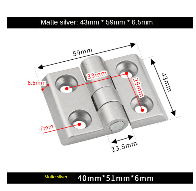 Raskas oven sarana 3040 sinkkiseos sarana 4040 teollinen alumiiniprofiili ovet ja ikkunat sarana paksuus raskas: Hopea / 63mm