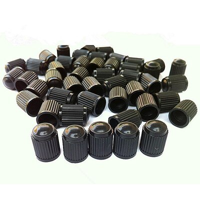 4 Stks/partij Zwarte Plastic Fiets Valve Auto Van Motor Tyre Buizen Dust Caps