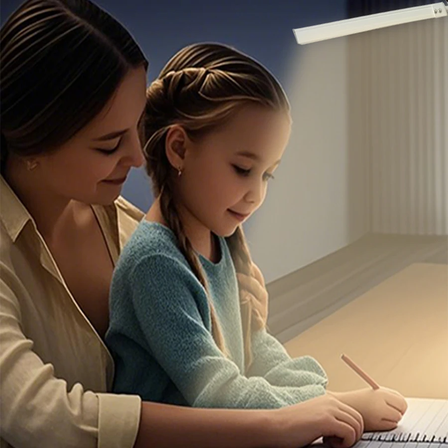 Led-klapbare tafellamp met metalen clip, lange arm, dimbaar, usb-aansluiting, geschikt voor woonkamer, studeerkamer, kantoor, computerbureau en leesruimte.