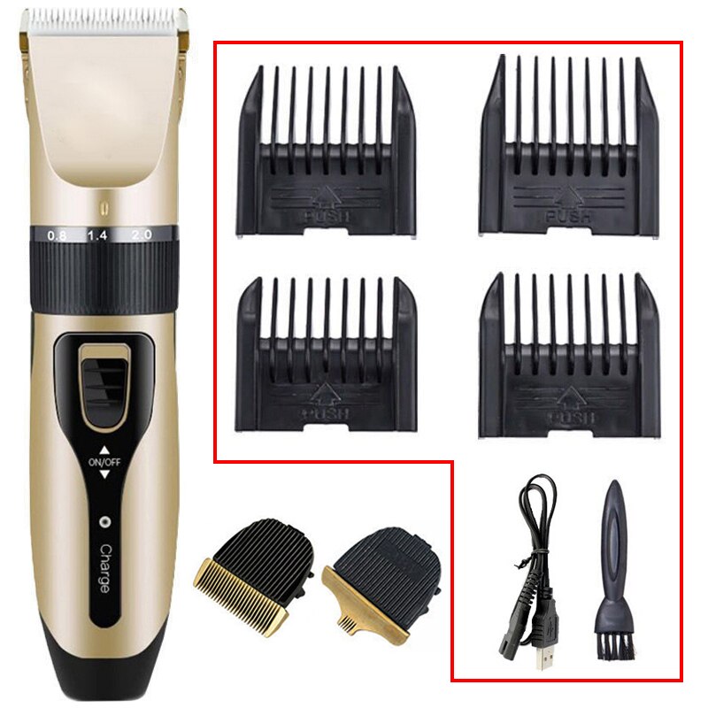 Electric Dog Clipper pet Dog Hair Clipper For Dogs Reachageable Trimmer Haircut Cat Hair Cutting Remover Machine Grooming Kit: WG TWO HEAD