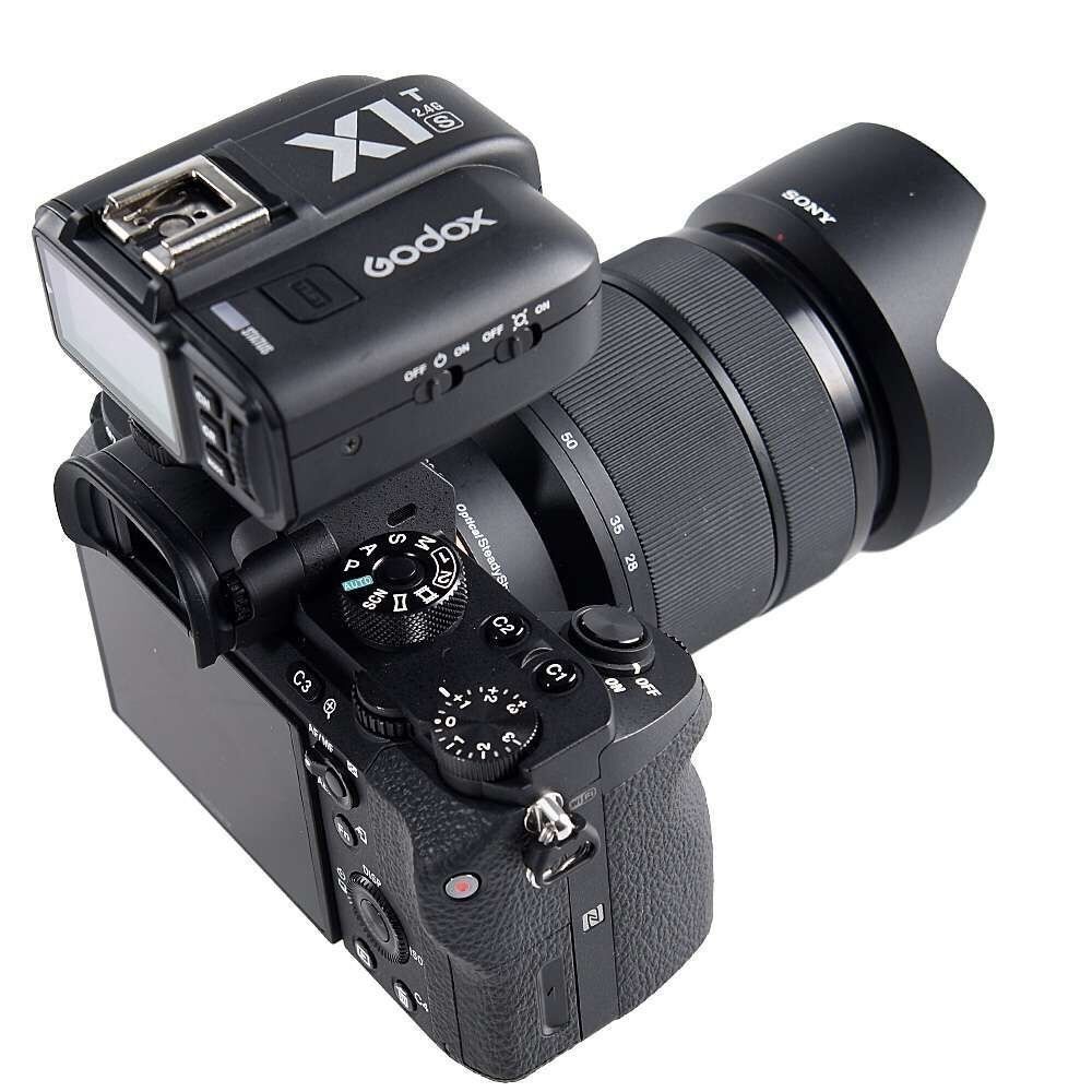 Godox  x1t- s ttl-trigger 1/8000s 2.4g draadloze zender voor sony alpha  a6000 a6500 a6300 a58 a7 sii  a37 -camera's met mi-schoen