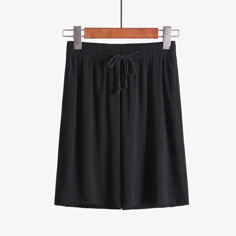 Plus Size 4XL Men Summer Solid Soft Sleeping Shorts Mens Sleepwear Casual Sleep Pants Loose Comfortable Sleep Bottoms Homewear
