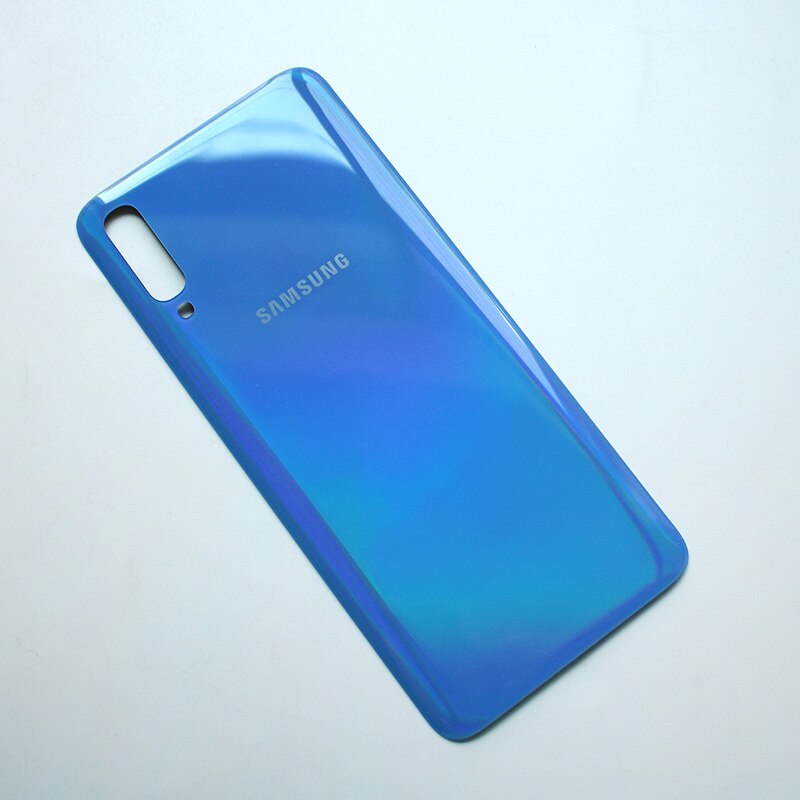 Coque de téléphone Samsung Galaxy A70 A70 , couvercle de batterie arrière en verre 3D, pour Galaxy A705 A705F et logo