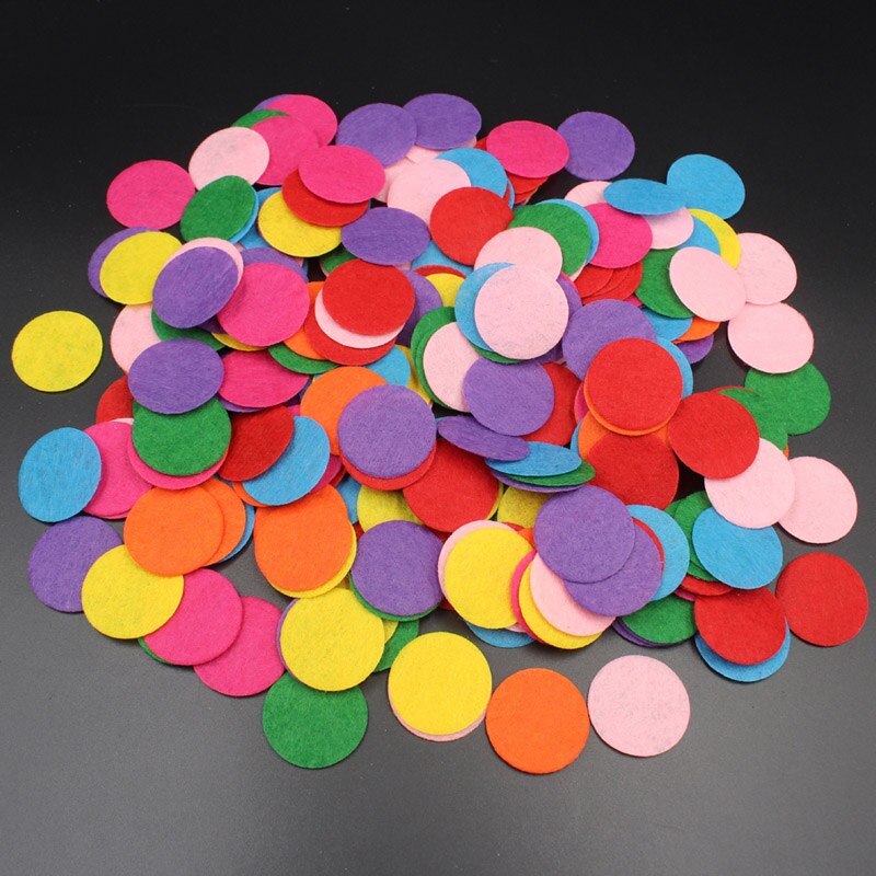 100pcs Artificial Non Woven Fabric Toys Round DIY Eco-Friendly Bundle For Scrapbook Patches Crafts Toys for Children Kids: Default Title