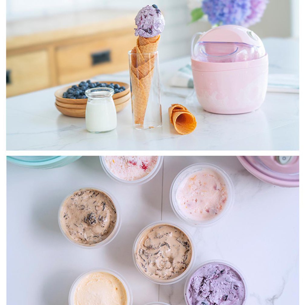 Kitchen Ice Cream Machine Home Portable Smoothie Maker Machine Automatic Homemade DIY Ice Cream Convenient