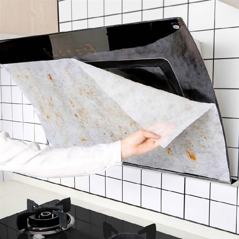 Papel de filtro de aceite no tejido, rollo de papel absorbente de grasa, reemplazo de pegatina de campana de aceite de cocina, pequeño, 5m/10m