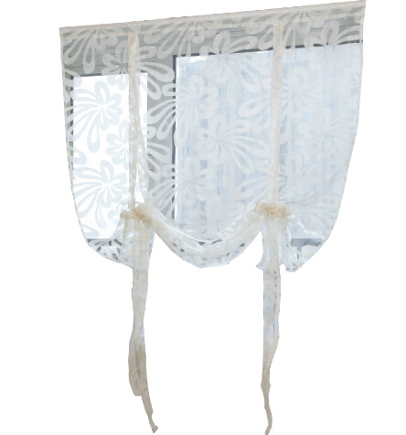 Beautiful Floral Tassels Voile Curtain Swags All Colours Pelmet Valance Net Curtains Voile Swag: Yellow