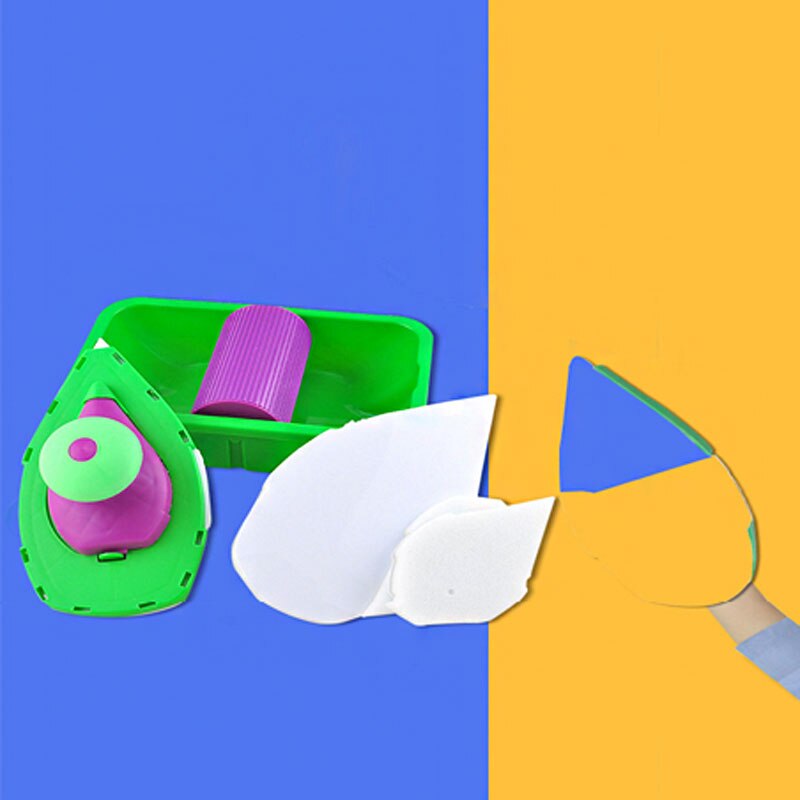 Multi-function Paint Roller Tray Sponge Pads Handles Kits Home Painting Brush Wall Corner Decor Paint Pad DIY Hand Tool