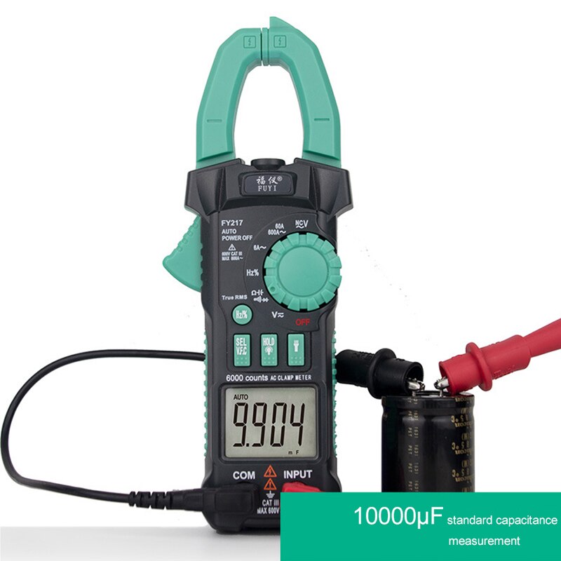 Stroomtang, multimeter, gelijkstroom, wisselstroom, spanning, ncv, ohmmeter, ampèremeter, condensator, multimeter, automatisch bereik, meetinstrument, elektriciensgereedschap