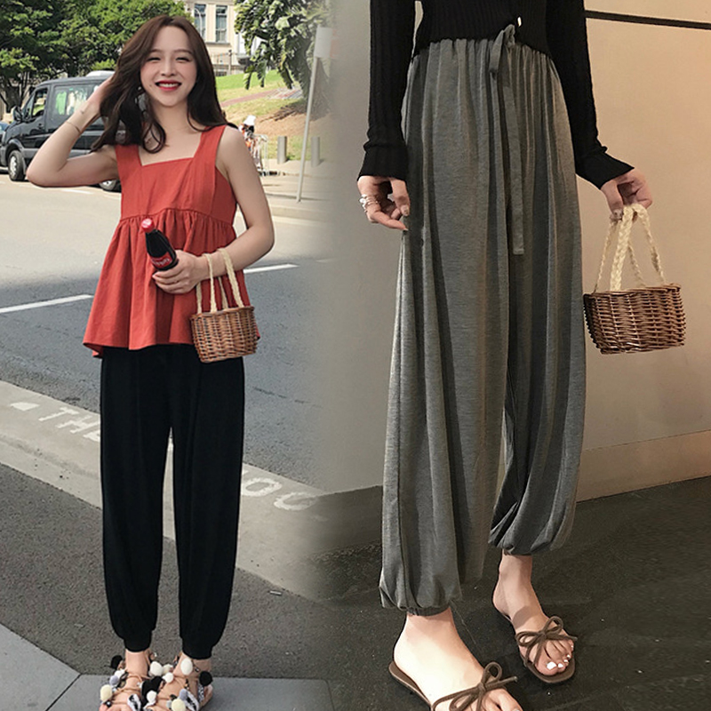 frühling Schwangere Frauen Hosen verlieren Beiläufige Bauch modal Jogginghose Plus Größe Hohe Taille Mutterschaft Baumwolle Bauch Hosen