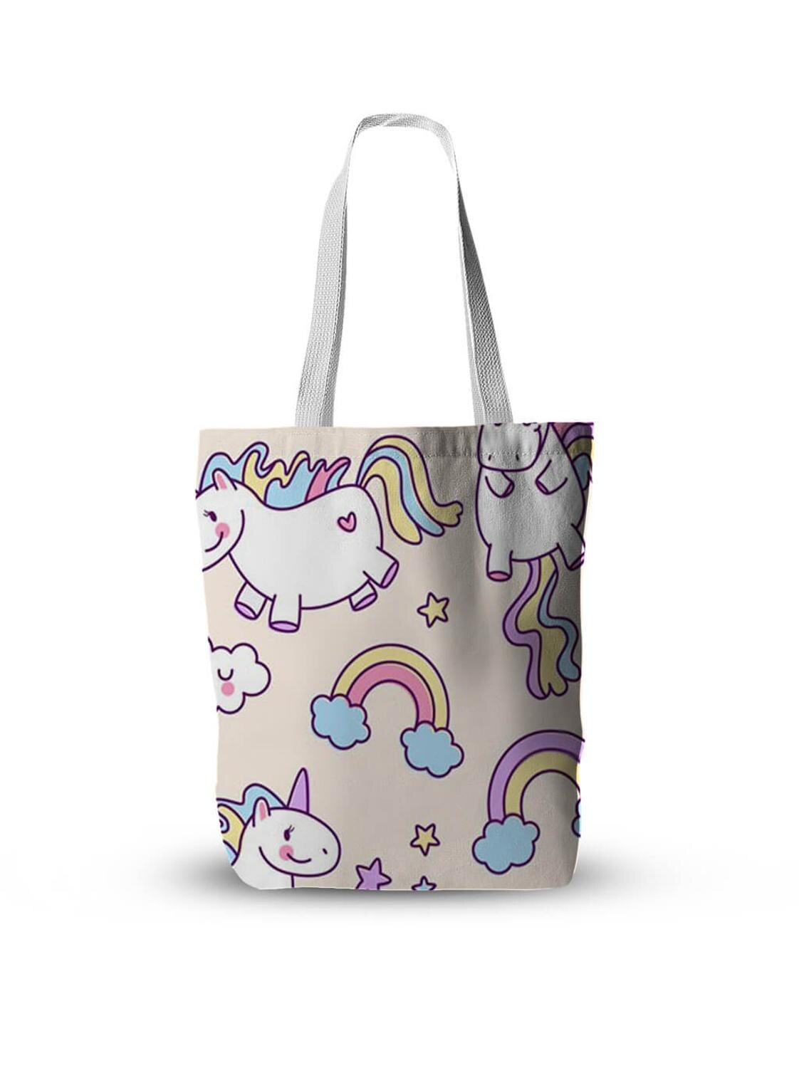 Women Handbags Cute Unicorn Print Handbags Can One Shoulder Shopping Bag Portable Folding Outdoor Beach: Style10