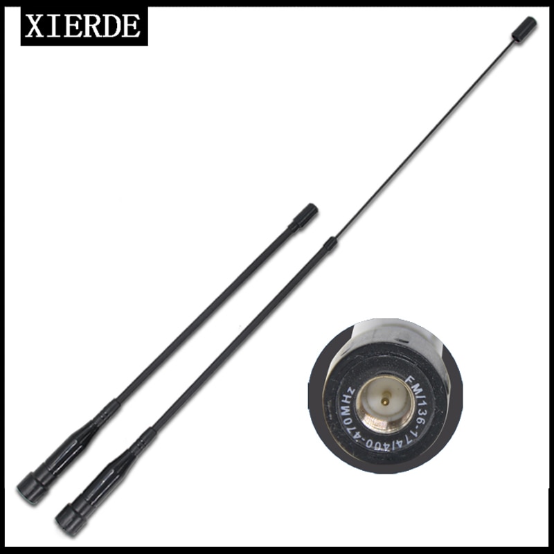 XIERDE SMA męska elastyczna antena teleskopowa VHF / UHF o podwójnej częstotliwości Yaesu VX7R FT3DR TYT TH8000D F8 walkie-talkie antena wzmocniająca