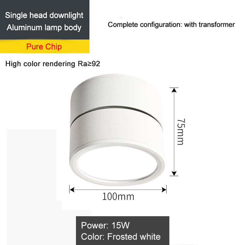 Surface Mounted LED Downlight 2 Head Dimmable Rotatable Foldable Lamp Ceiling Spot Light For Indoor Lighting
